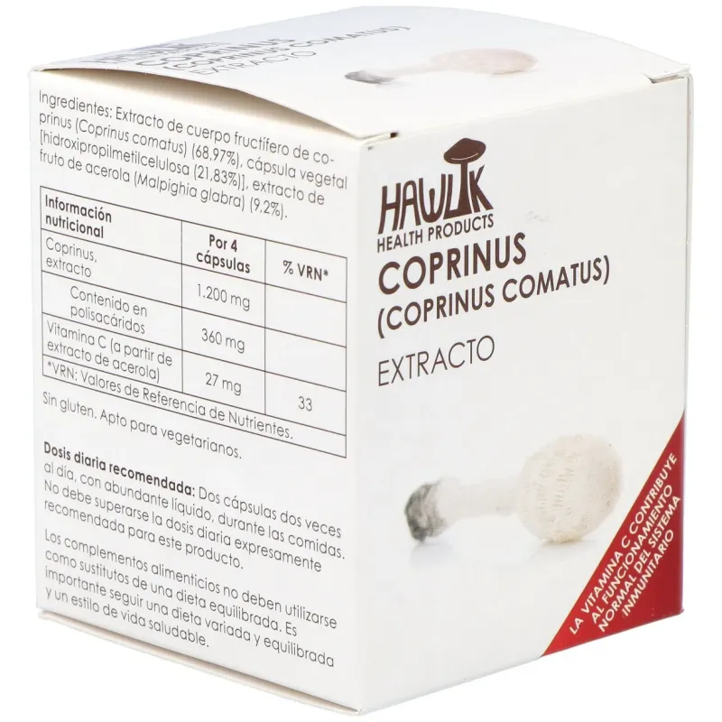 Hawlik extracto de coprinus 60vcaps | Farmacia Barata