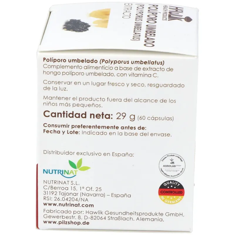 Poliporo umbelado extracto puro 60vcaps. | Farmacia Barata