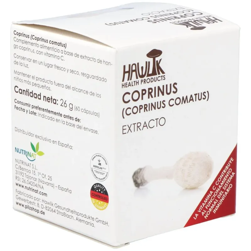 Hawlik extracto de coprinus 60vcaps | Farmacia Barata