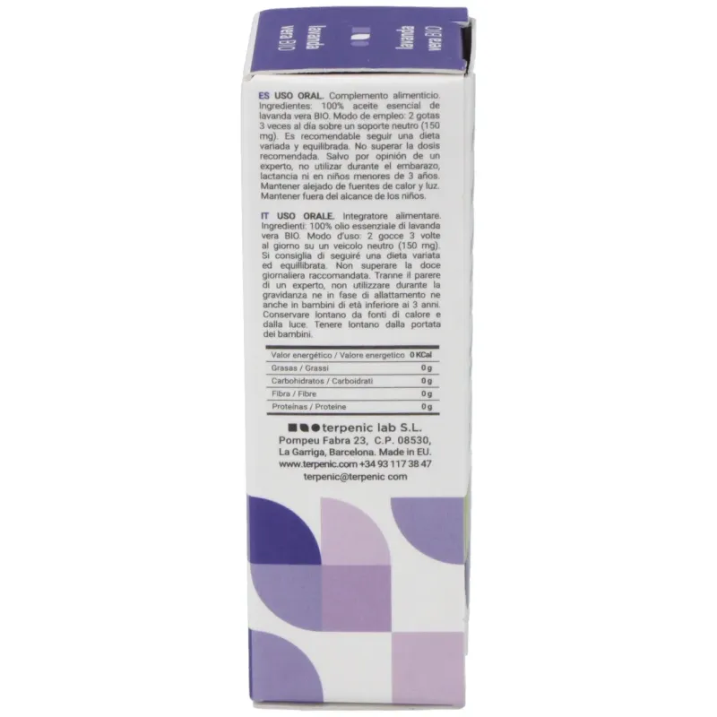 Lavanda aceite esencial alimentario bio 10ml. | Farmacia Barata