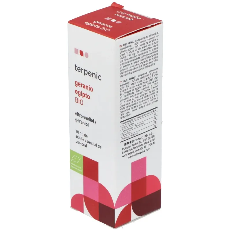 Geranio aceite esencial alimentario bio 10ml. | Farmacia Barata
