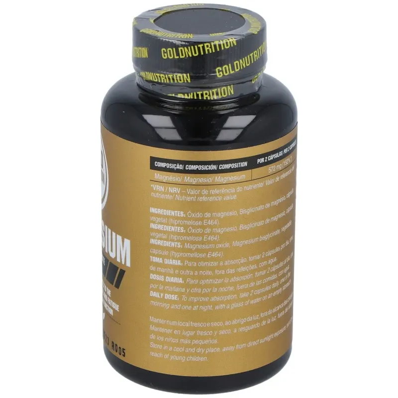 Gold nutrition magnesio 600mg 60caps | Farmacia Barata
