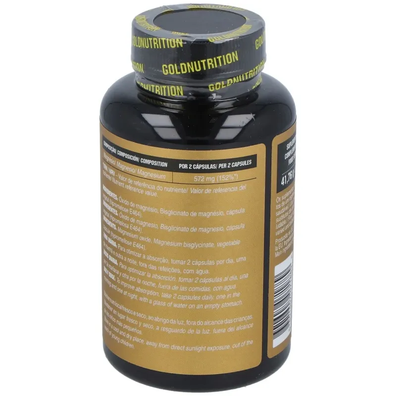 Gold nutrition magnesio 600mg 60caps | Farmacia Barata