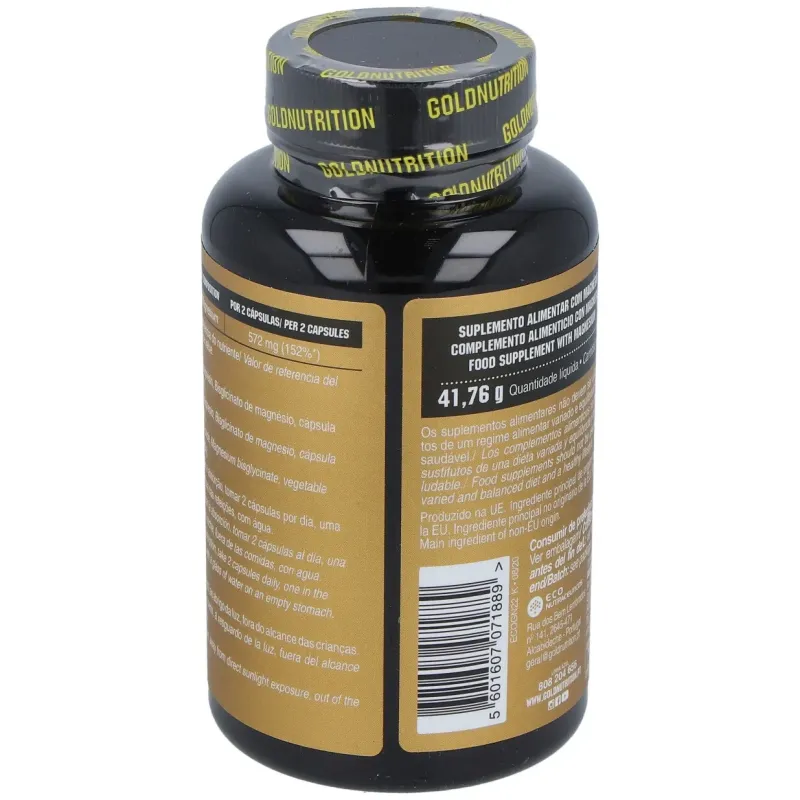 Gold nutrition magnesio 600mg 60caps | Farmacia Barata