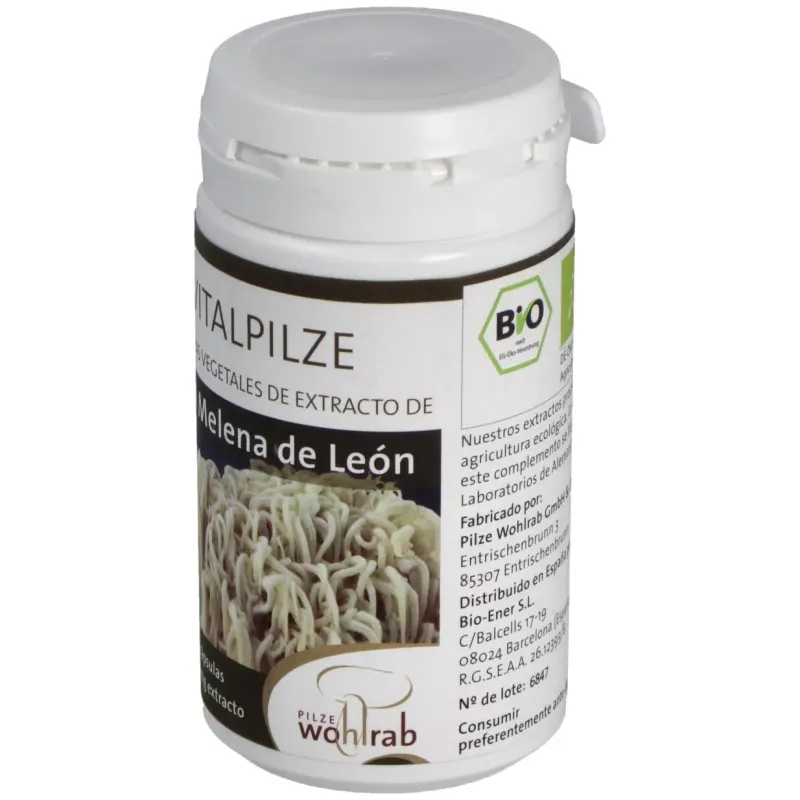 Pilze wolhrab melena de león hericium bio 60caps | Farmacia Barata
