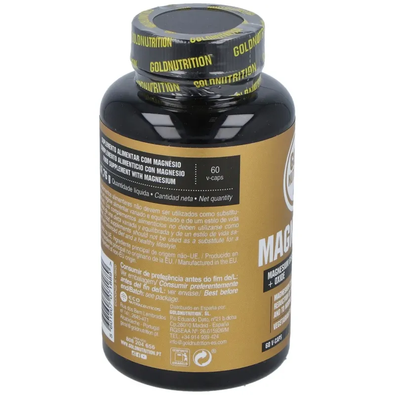 Gold nutrition magnesio 600mg 60caps | Farmacia Barata