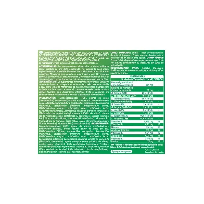 Epaplus digestcare pre y probiotics 7sticks | Farmacia Barata