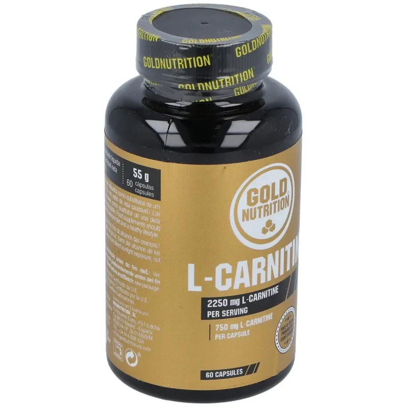 Gold nutrition l carnitina 750mg 60caps | Farmacia Barata