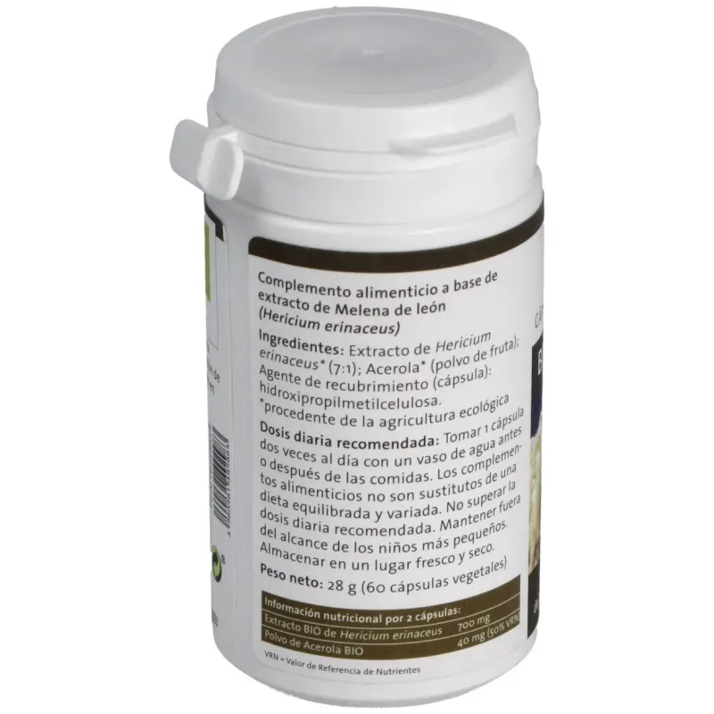 Pilze wolhrab melena de león hericium bio 60caps | Farmacia Barata