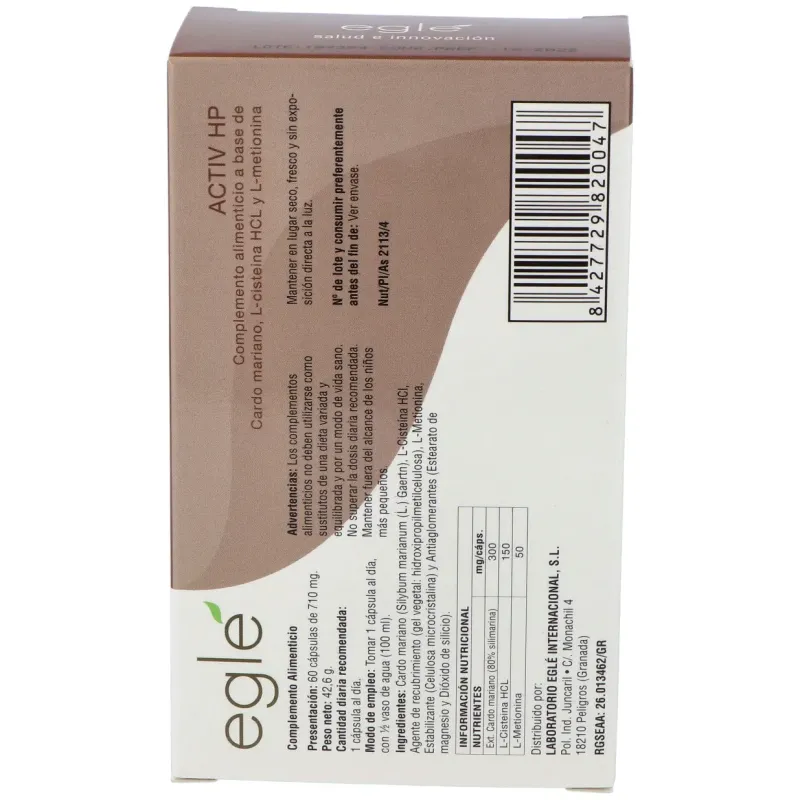 Egle activ hp 60cap | Farmacia Barata
