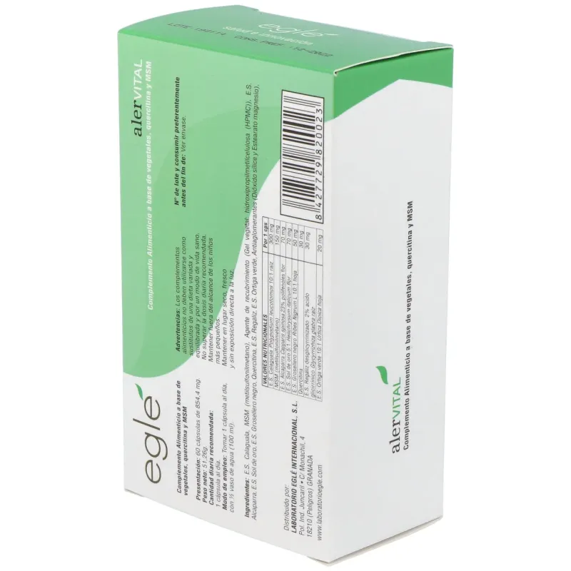 Egle alervital 60 caps | Farmacia Barata