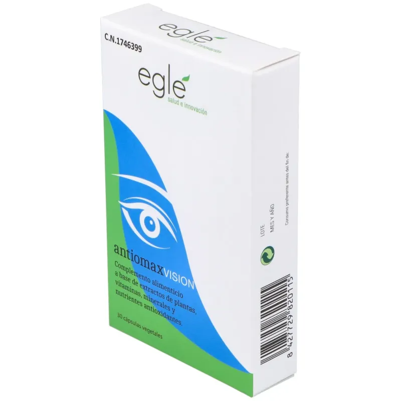 Eglé antiomax visión 30caps | Farmacia Barata