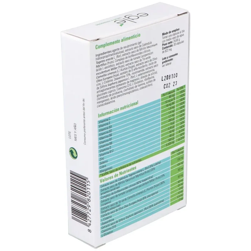 Eglé antiomax visión 30caps | Farmacia Barata