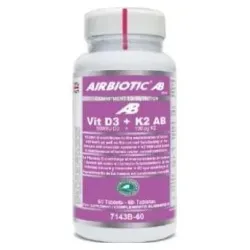 Airbiotic Vitamina D3 + K2, 60 comprimidos