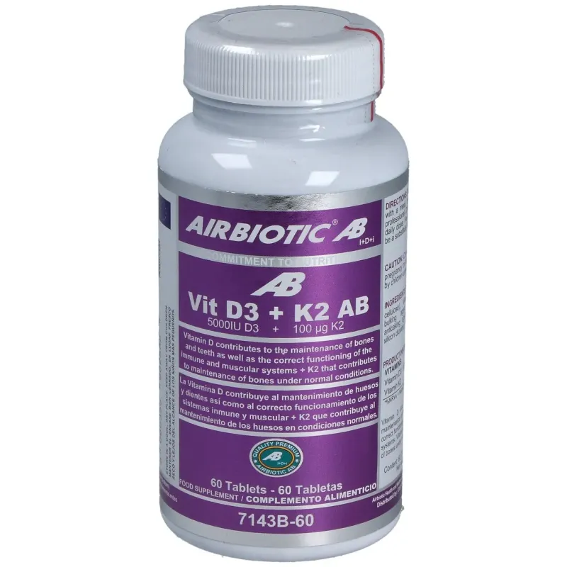 Airbiotic vit d3 + k2 60comp | Farmacia Barata