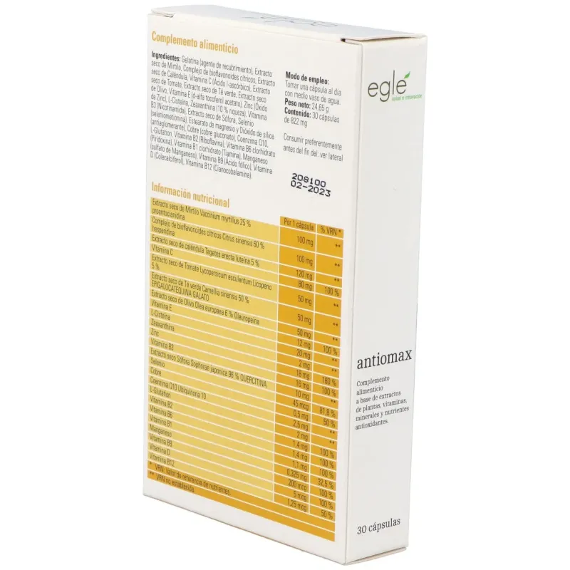 Egle antiomax 30caps | Farmacia Barata