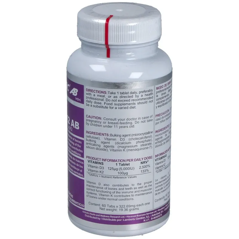 Airbiotic vit d3 + k2 60comp | Farmacia Barata