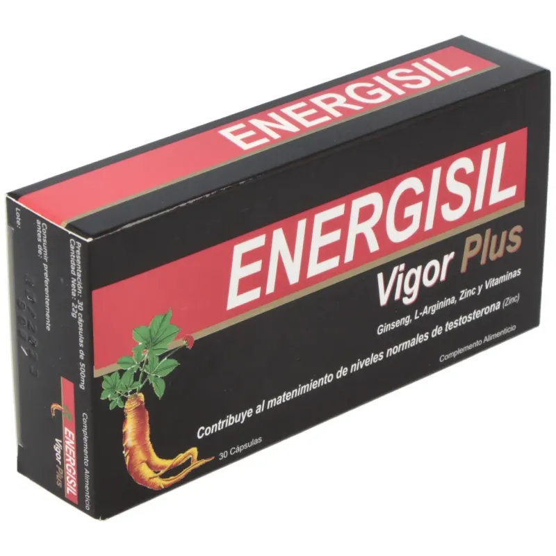 Energisil vigor plus (ginseng+arginina) 30cap. | Farmacia Barata