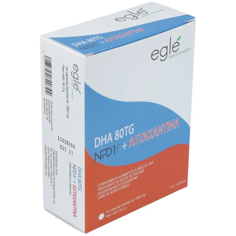 Eglé npd1 dha 80tg astaxantina 30 perlas | Farmacia Barata