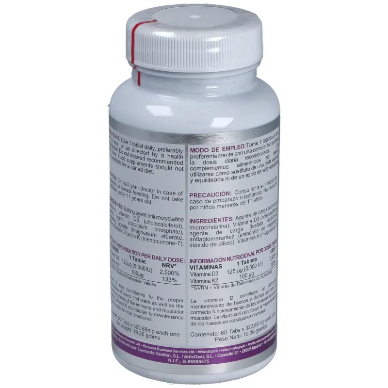 Airbiotic vit d3 + k2 60comp | Farmacia Barata