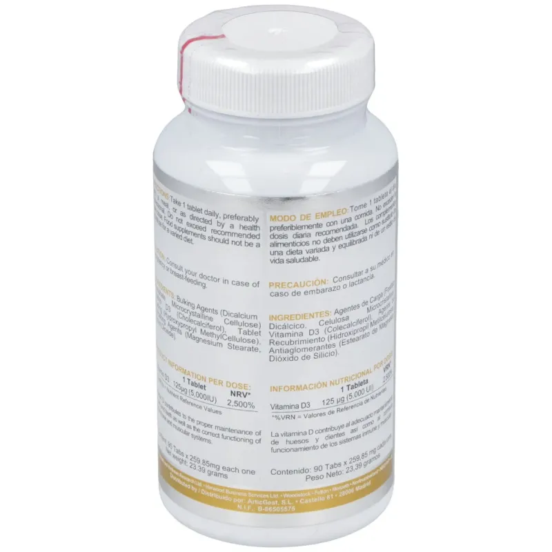 Airbiotic® ab vitamina d3 125mg 90 tabletas | Farmacia Barata