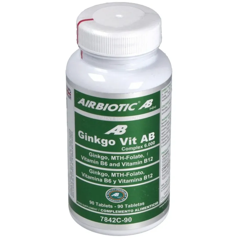 Airbiotic ginkgo-vit ab complex 6.000 90 tabletas | Farmacia Barata