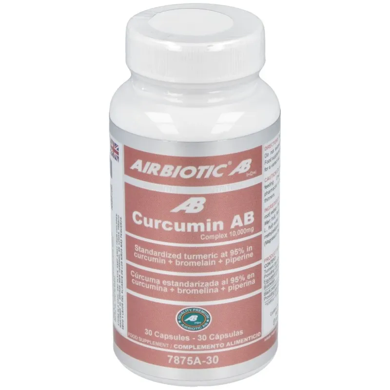 Airbiotic curcuma ab complex 10.000 mg 30 cápsulas | Farmacia Barata