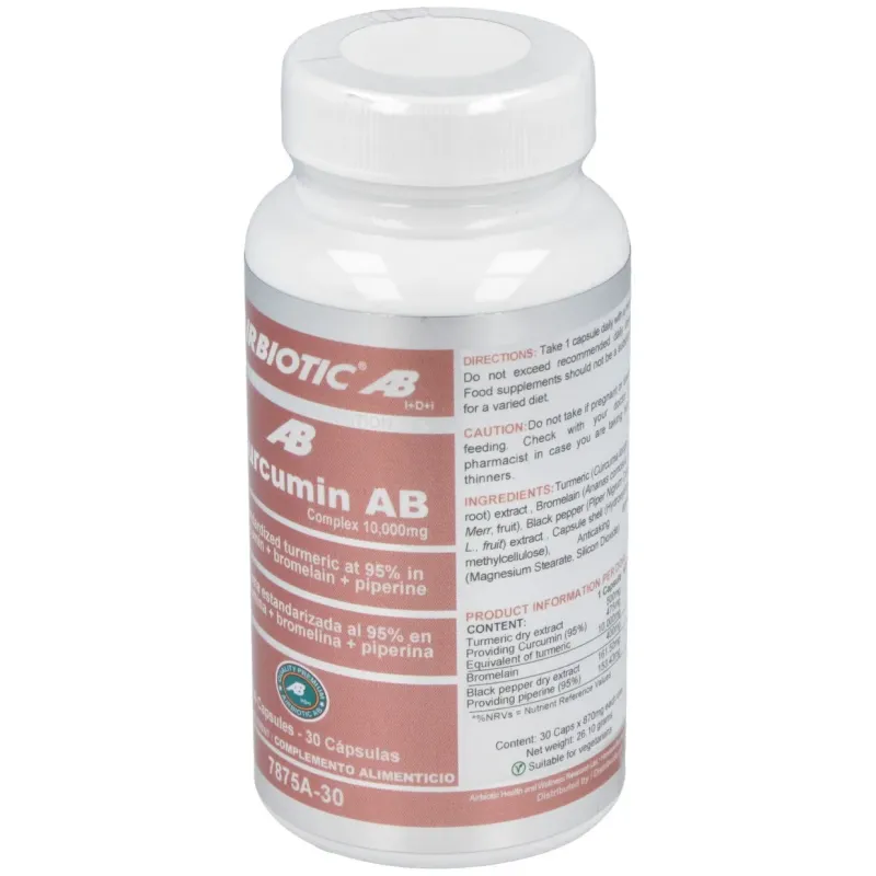 Airbiotic curcuma ab complex 10.000 mg 30 cápsulas | Farmacia Barata