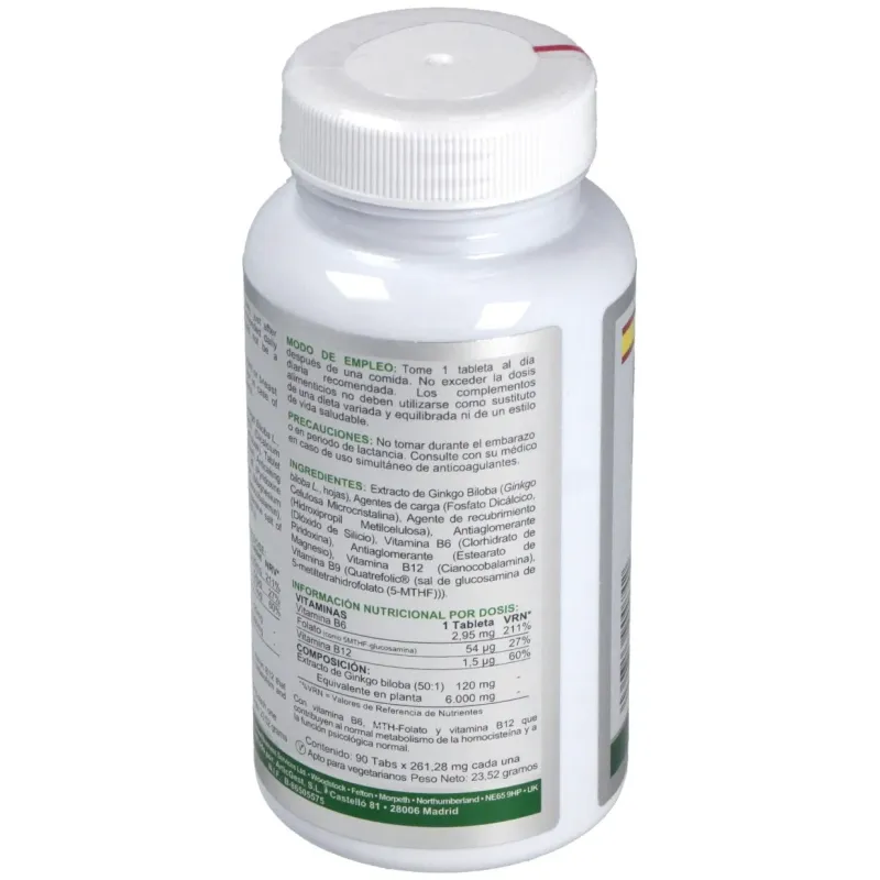 Airbiotic ginkgo-vit ab complex 6.000 90 tabletas | Farmacia Barata