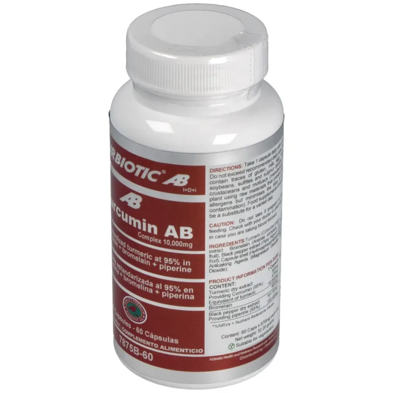 Airbiotic cúrcuma ab complex 10.000 mg 60 cápsulas | Farmacia Barata Airbiotic cúrcuma ab complex 10.000 mg 60 cápsulas | Farmacia Barata