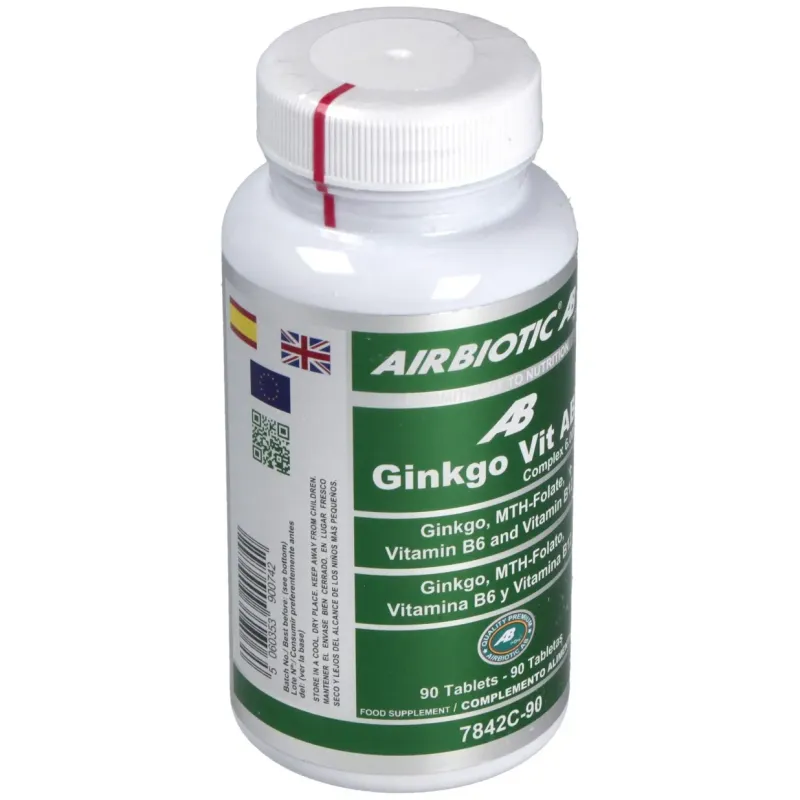 Airbiotic ginkgo-vit ab complex 6.000 90 tabletas | Farmacia Barata