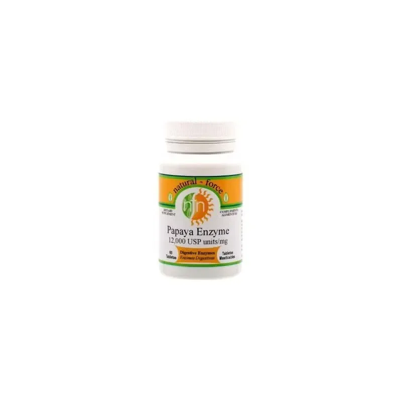 Natural force papaya enzymes 60comp | Farmacia Barata