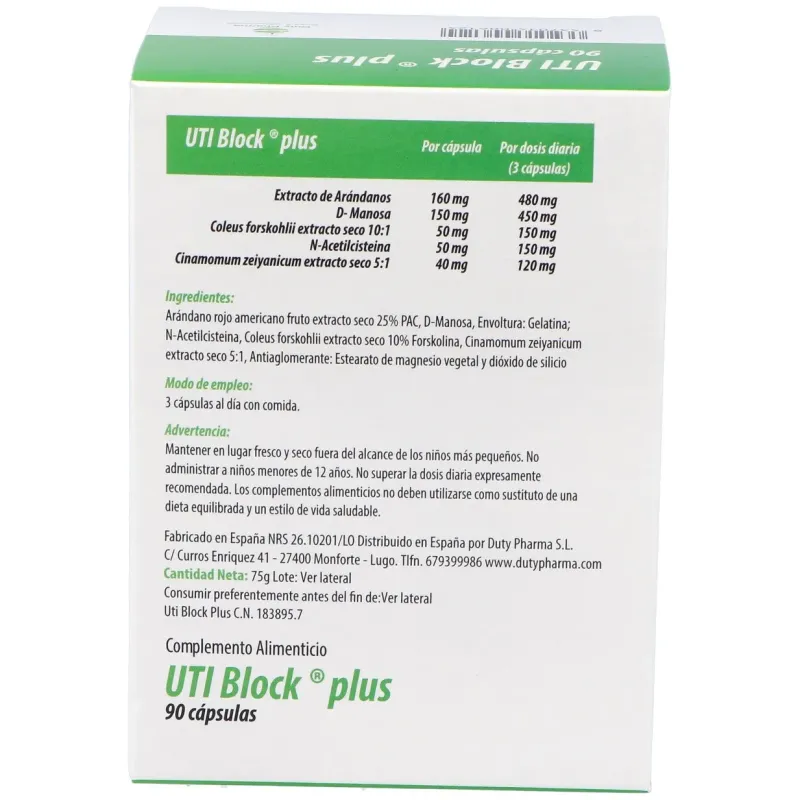 Margan uti block plus 90caps | Farmacia Barata
