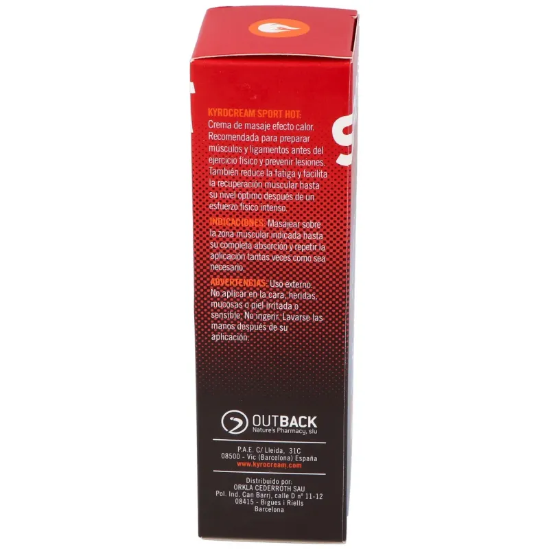 Kyrocream sport hot 120ml. | Farmacia Barata