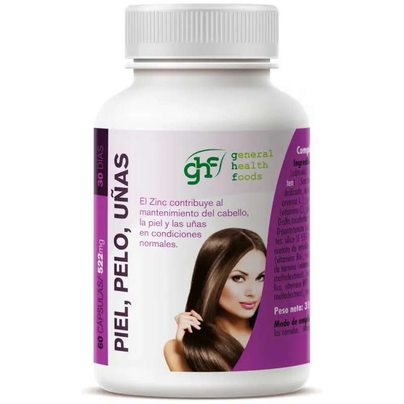 Ghf piel pelo y uñas 60cáps de 522mg | Farmacia Barata