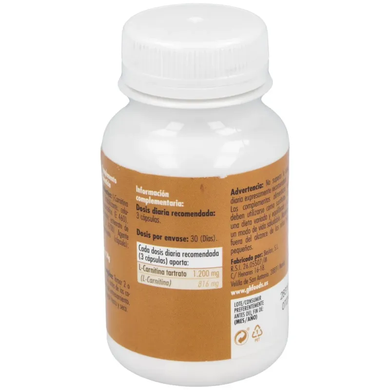 L-carnitina 500mg caps. 90u | Farmacia Barata L-carnitina 500mg caps. 90u | Farmacia Barata