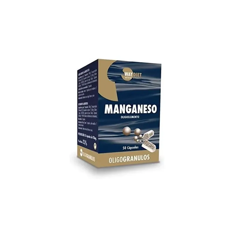 Waydiet natural manganeso oligo gránulos 50caps | Farmacia Barata
