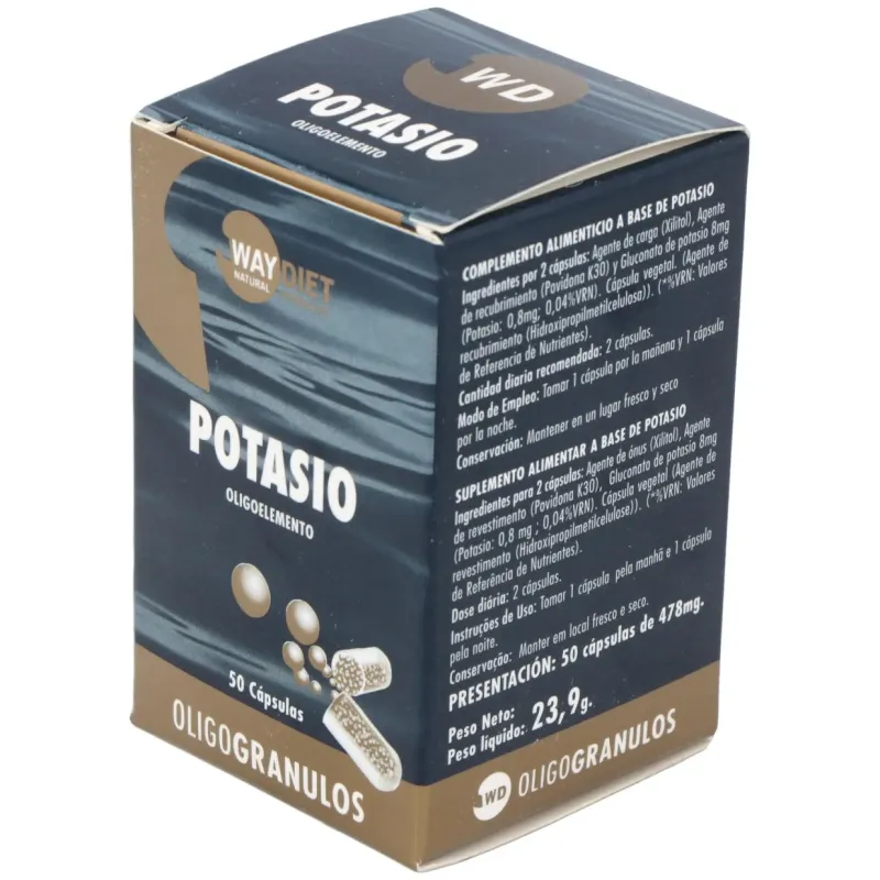 Waydiet natural potasio oligogranulo 50caps | Farmacia Barata