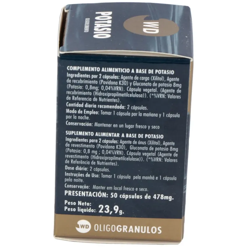 Waydiet natural potasio oligogranulo 50caps | Farmacia Barata