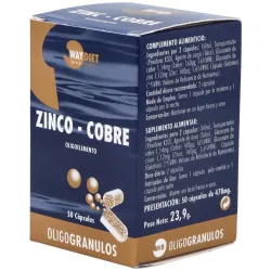 Waydiet natural products zinc-cobre oligogranulos 50caps | Farmacia Barata Waydiet natural products zinc-cobre oligogranulos 50caps | Farmacia Barata