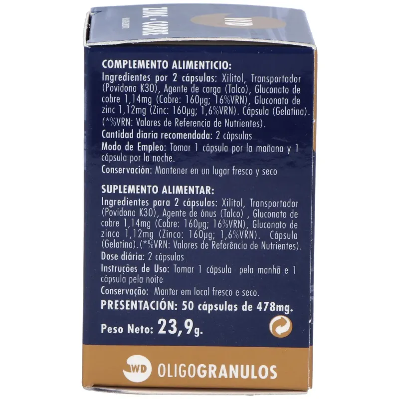 Waydiet natural products zinc-cobre oligogranulos 50caps | Farmacia Barata Waydiet natural products zinc-cobre oligogranulos 50caps | Farmacia Barata