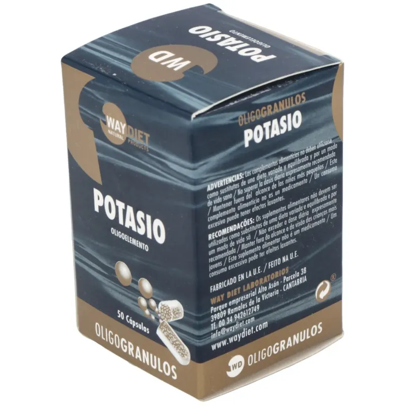 Waydiet natural potasio oligogranulo 50caps | Farmacia Barata