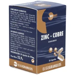 Waydiet natural products zinc-cobre oligogranulos 50caps | Farmacia Barata Waydiet natural products zinc-cobre oligogranulos 50caps | Farmacia Barata