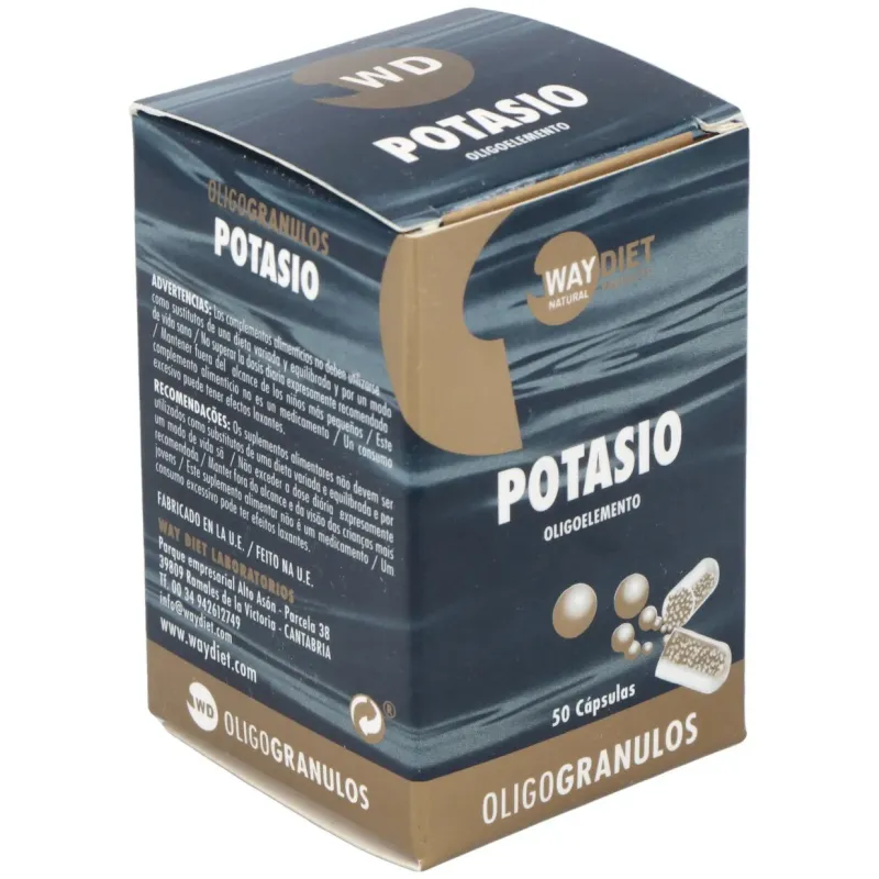 Waydiet natural potasio oligogranulo 50caps | Farmacia Barata