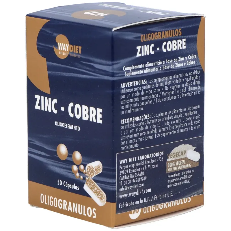 Waydiet natural products zinc-cobre oligogranulos 50caps | Farmacia Barata Waydiet natural products zinc-cobre oligogranulos 50caps | Farmacia Barata