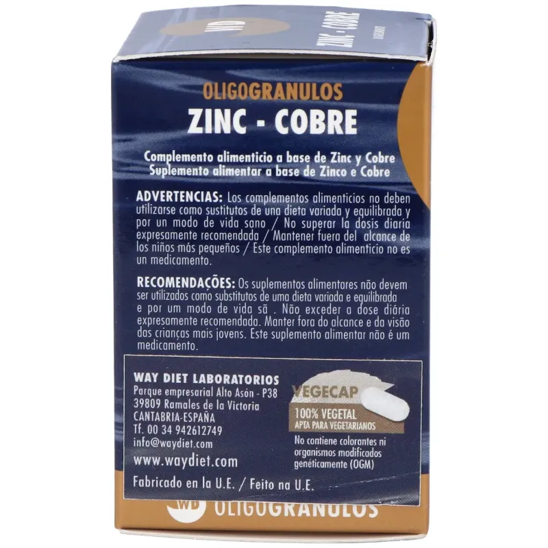 Waydiet natural products zinc-cobre oligogranulos 50caps | Farmacia Barata Waydiet natural products zinc-cobre oligogranulos 50caps | Farmacia Barata