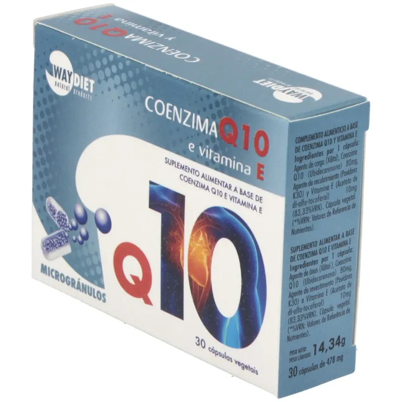 Waydiet natural q10 + vit e 30caps | Farmacia Barata