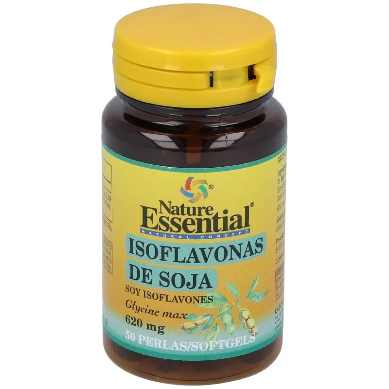 Nature essential isoflavonas de soja 620 mg. 50 perlas | Farmacia Barata