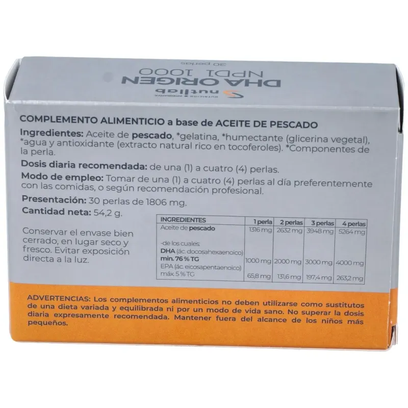 Dha origen npd1 1000 blister 30perlas. | Farmacia Barata
