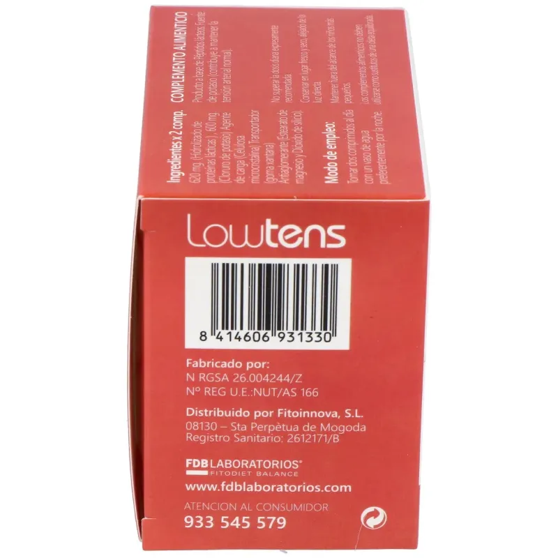 Lowtens peptidos lacticos 60comp. | Farmacia Barata